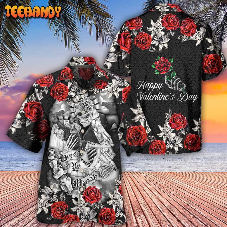 Skull Valentine’s Day Art Hawaiian Shirt