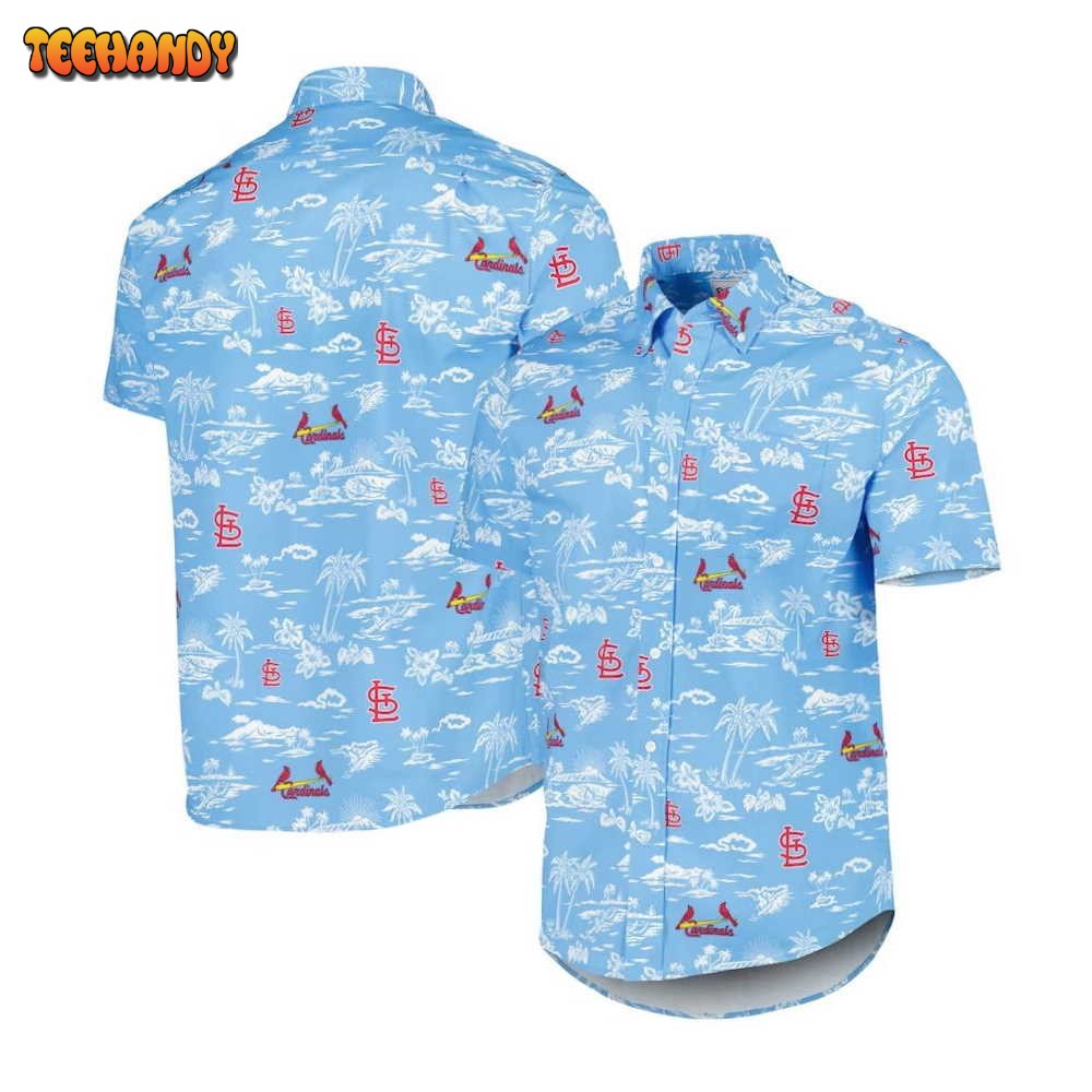 St. Louis Cardinals Light Blue Kekai Performance Hawaiian Shirt