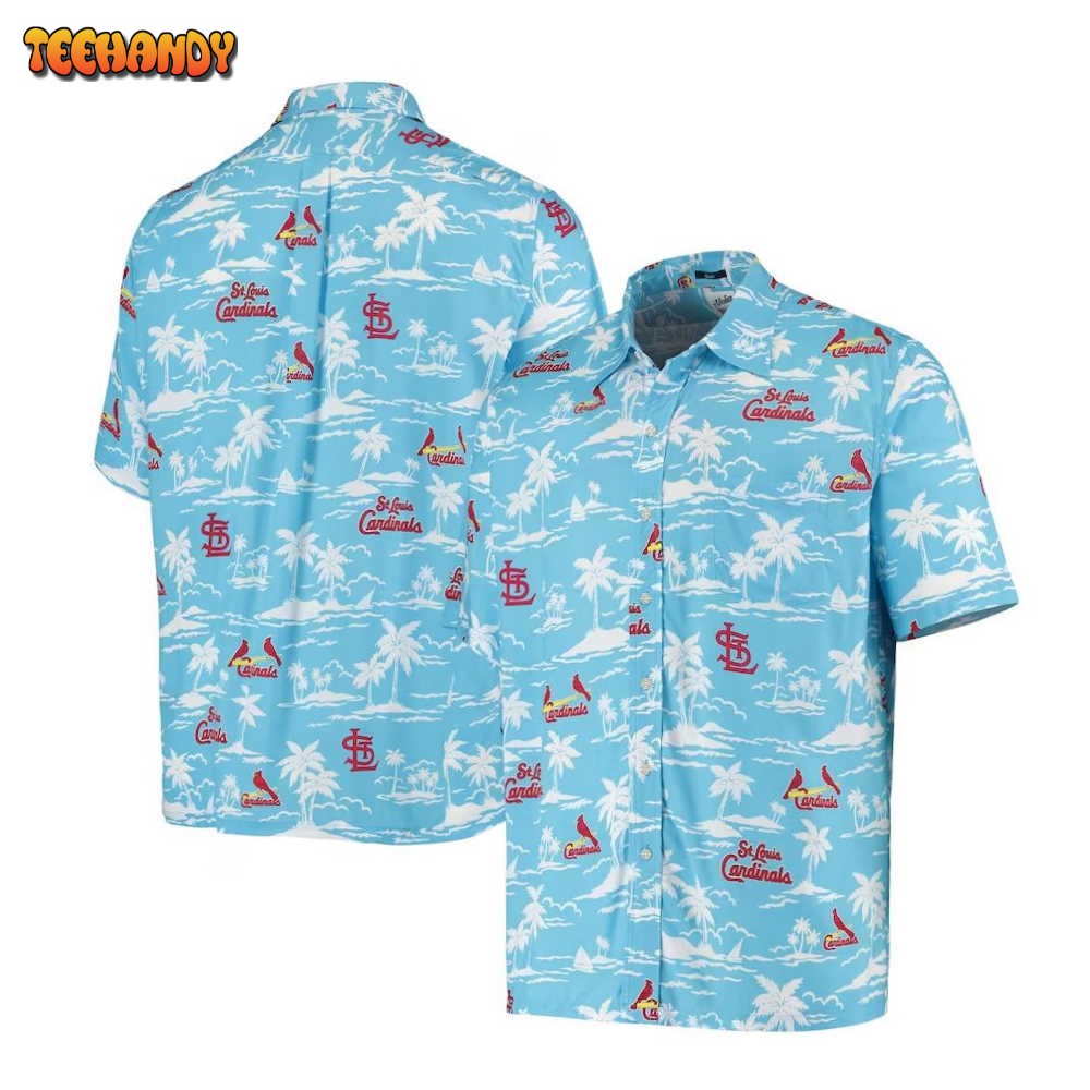 St. Louis Cardinals Light Blue Vintage Hawaiian Shirt