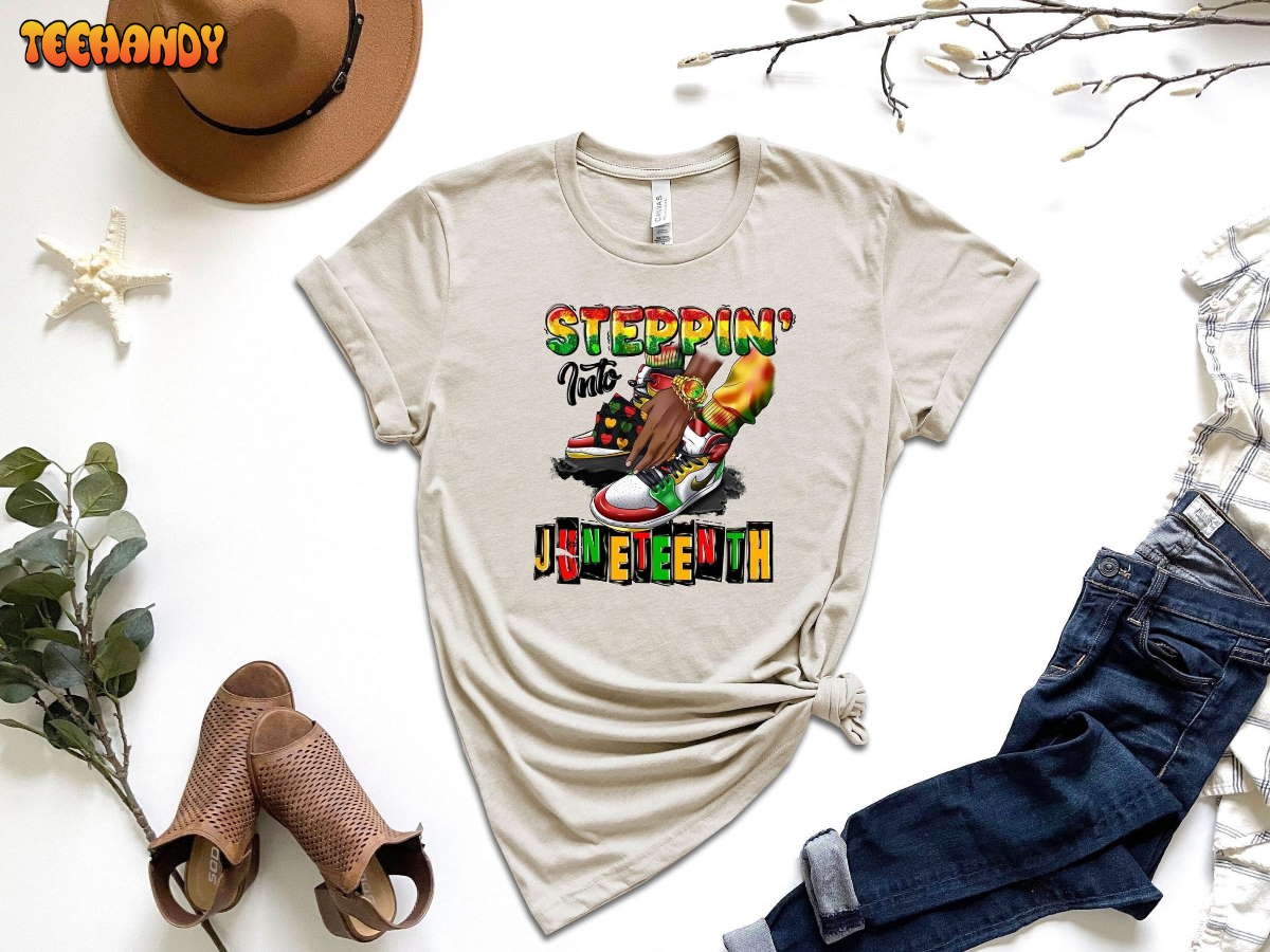 Steppin’ Into Juneteenth Black Lives Matter Civil Rights Unisex T Shirt