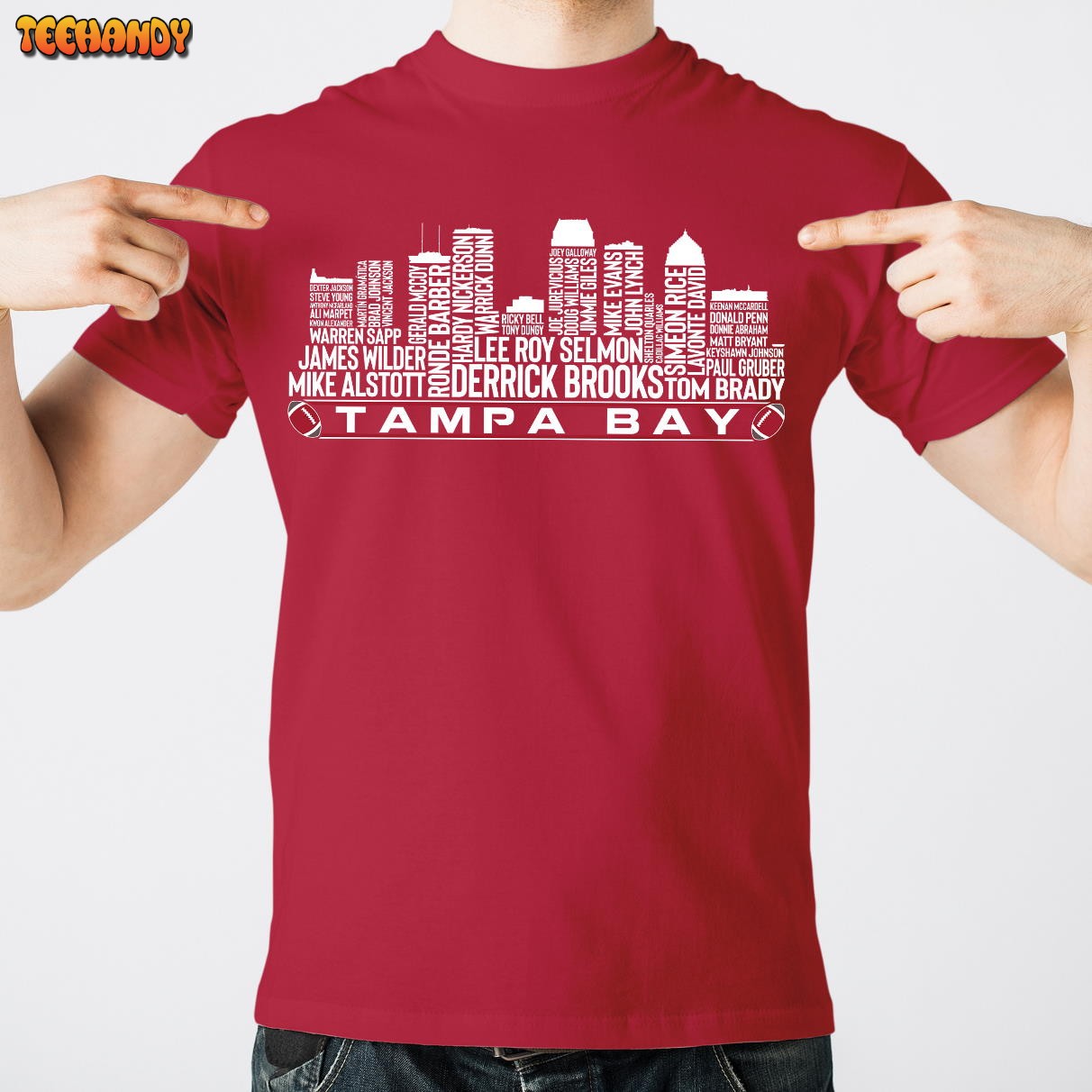 Tampa Bay Football Team All Time Legends, Tampa Bay Skyline Unisex T Shirt