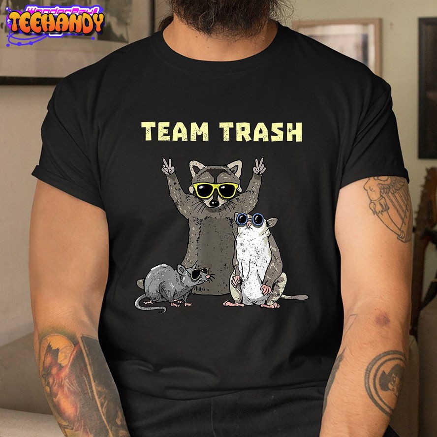 Team Trash Opossum Raccoon Rat Funny Animals Garbage Gang T Shirt