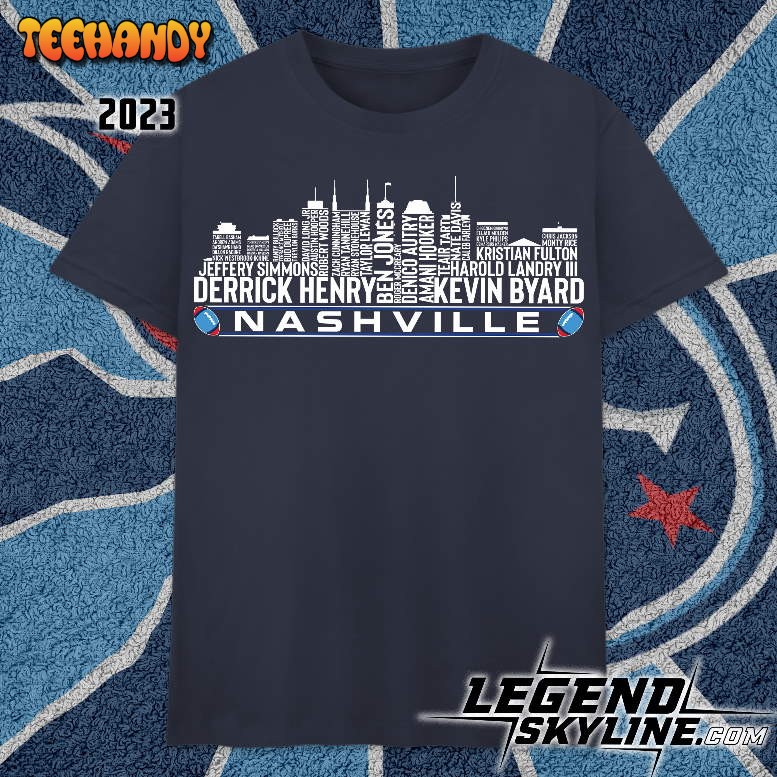 Tennessee Football Team 23 Player Roster, Nashville City Skyline Unisex T Shirt