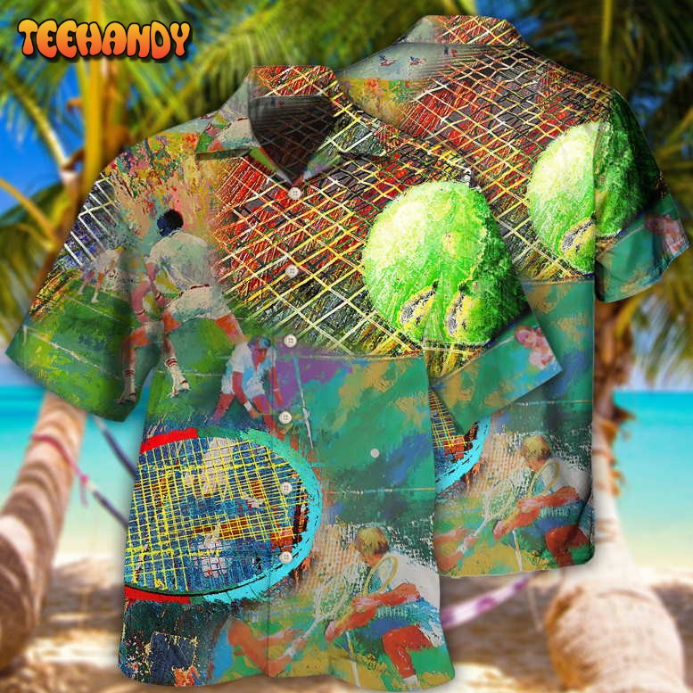 Tennis Colorful Art Style Hawaiian Shirt