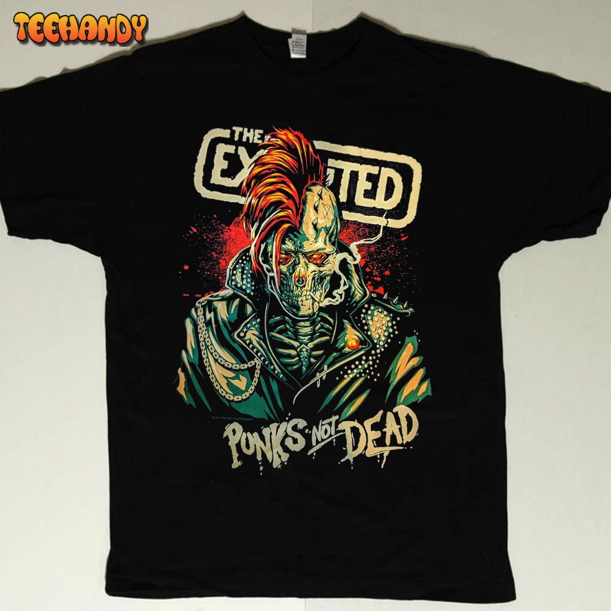 THE EXPLOITED Punks Not Dead T-Shirt, Rock Band 90s Music Shirt