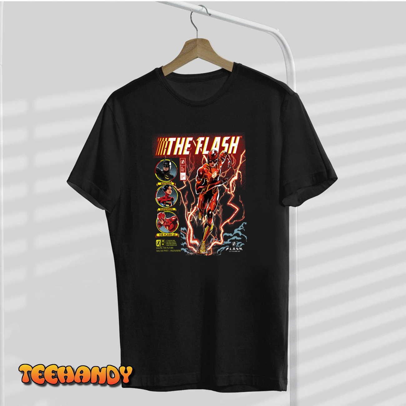 The Flash Movie Main Cast Classic Comic Book Style Poster T-Shirt