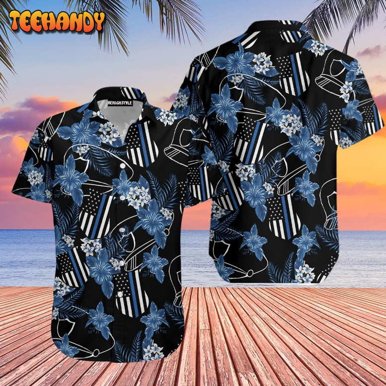 Thin Blue Line Police Hawaiian Shirt