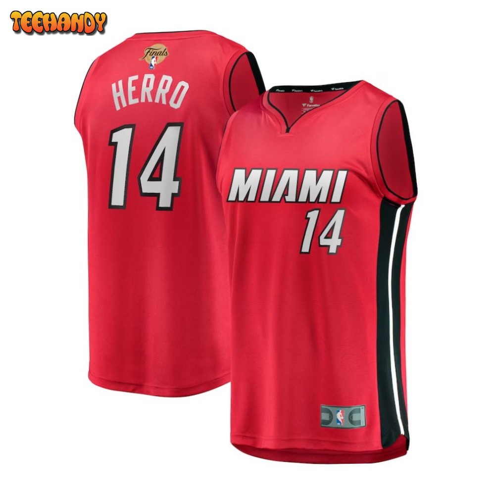 Tyler Herro Miami Heat Youth 2023 NBA Finals Fast Break Player Jersey – Red