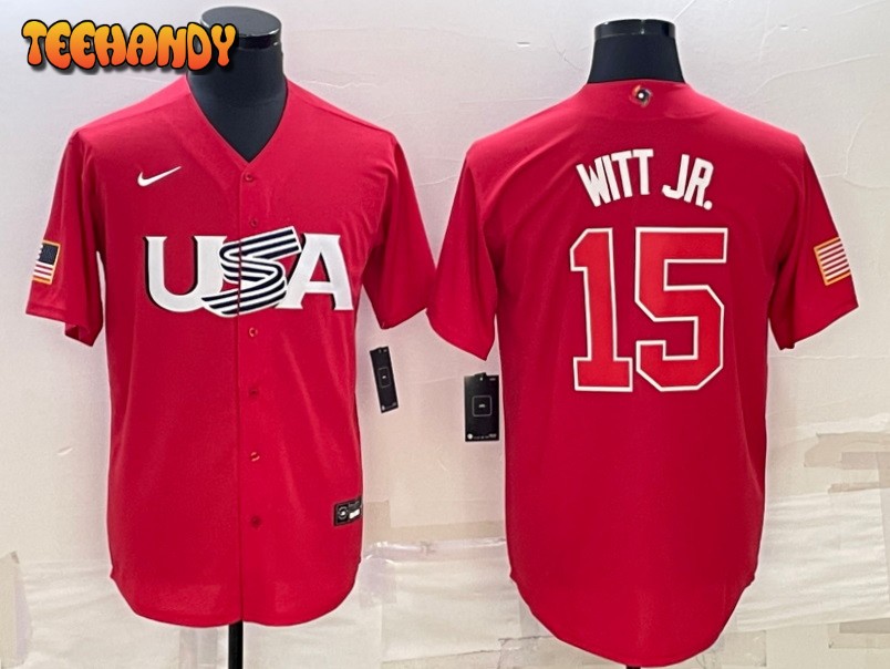 USA Bobby Witt Jr. Red 2023 World Baseball Classic Jersey