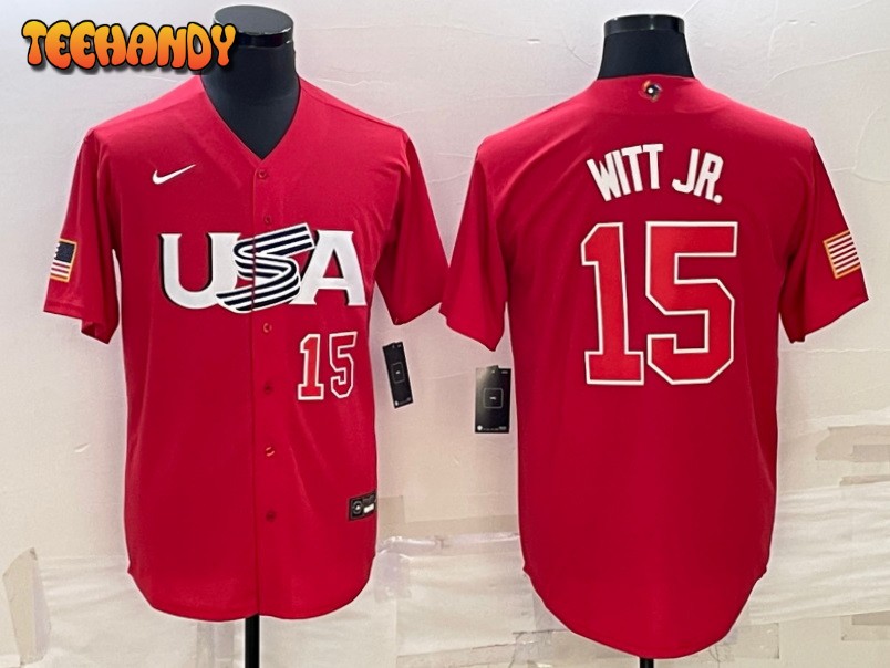 USA Bobby Witt Jr. Red Red 2023 World Baseball Classic Jersey