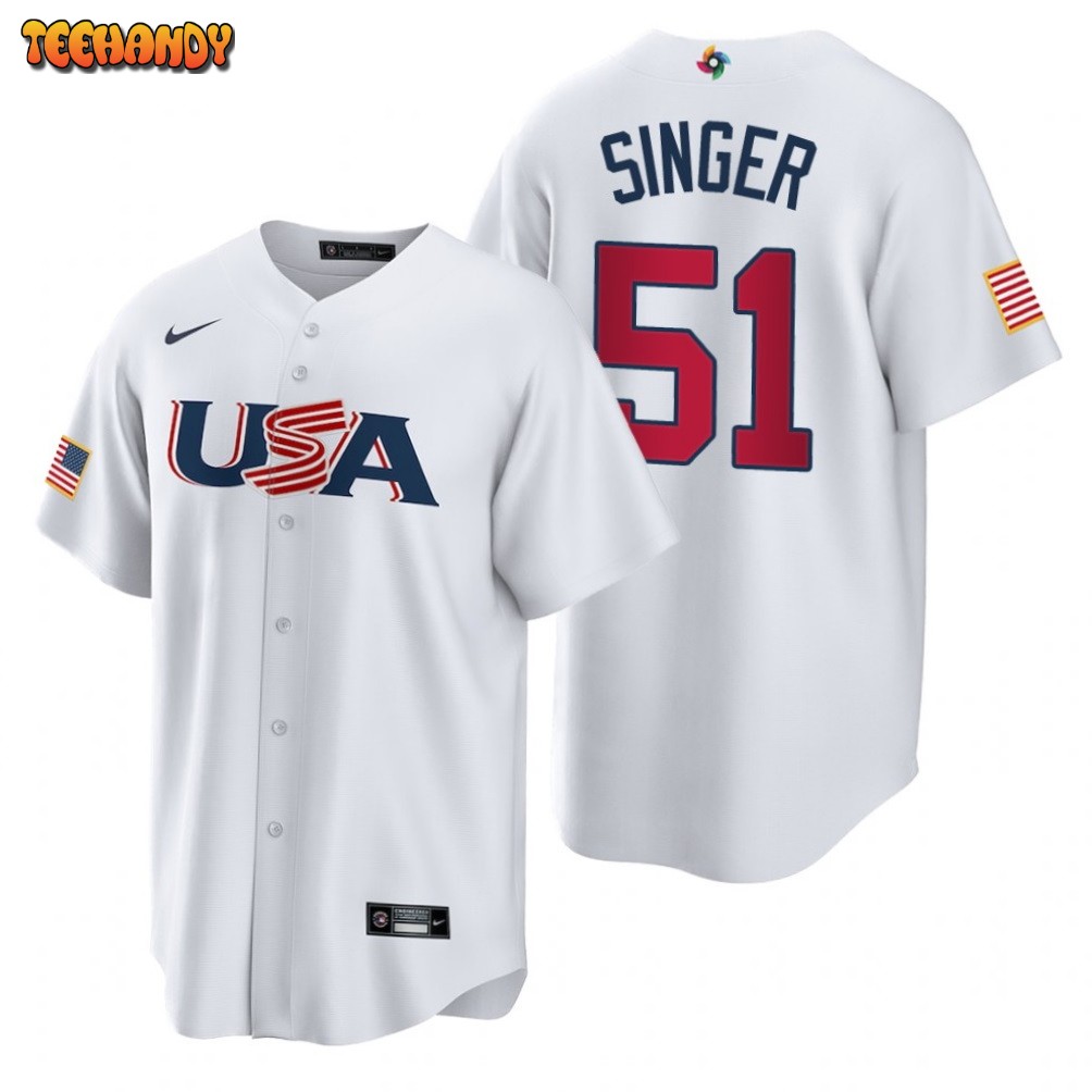 USA Baseball Youth Brady Singer 2023 World Baseball Classic Jersey