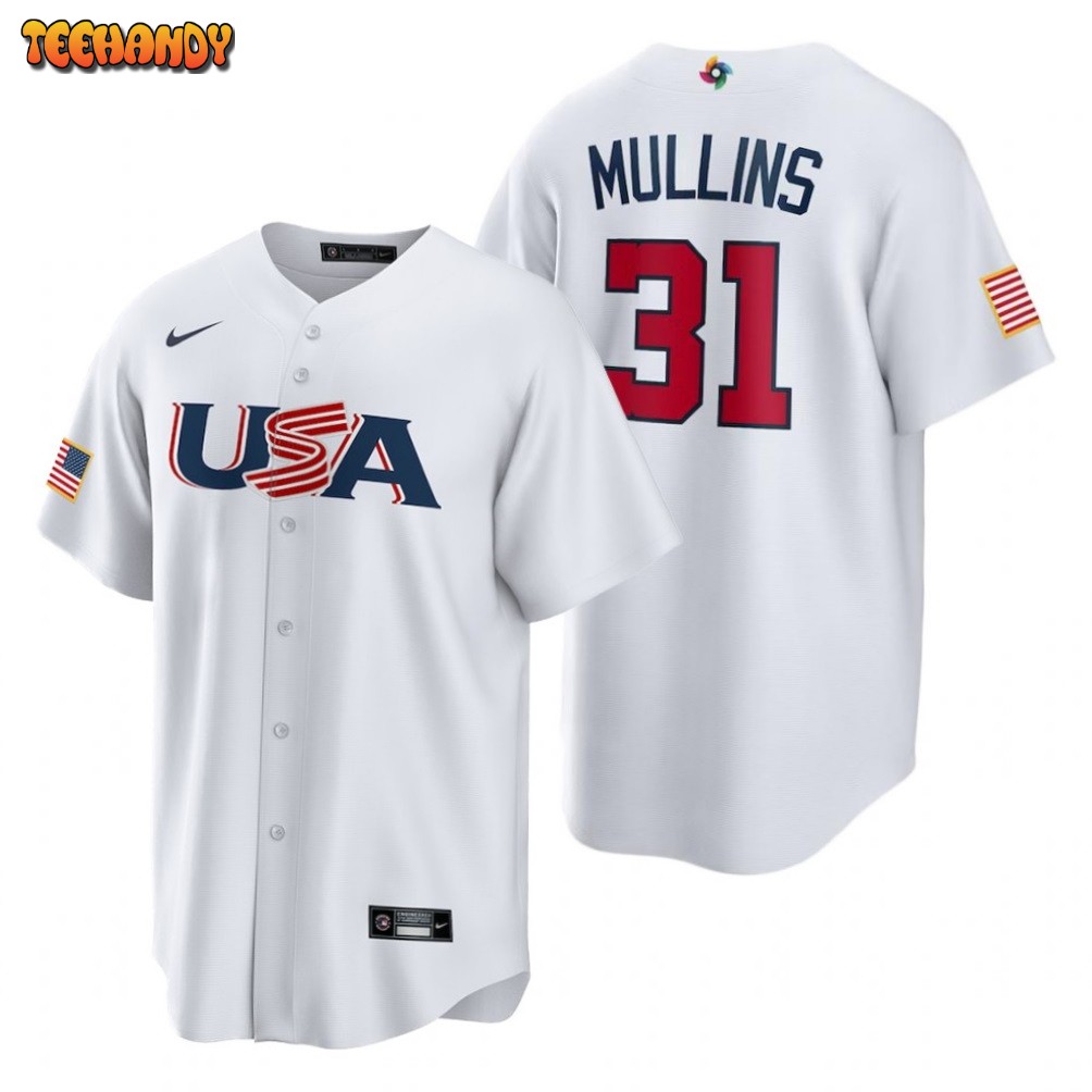 USA Cedric Mullins White 2023 World Baseball Classic Jersey