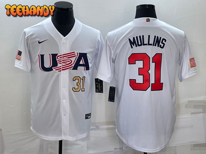 USA Cedric Mullins White Gold 2023 World Baseball Classic Jersey