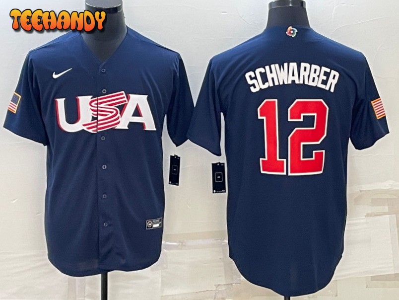 USA Kyle Schwarber Navy 2023 World Baseball Classic Jersey