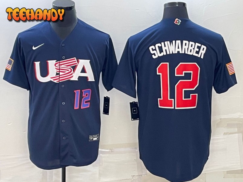 USA Kyle Schwarber Navy Royal 2023 World Baseball Classic Jersey