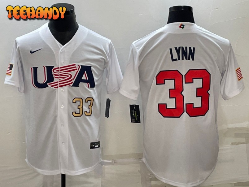 USA Lance Lynn White Gold 2023 World Baseball Classic Jersey