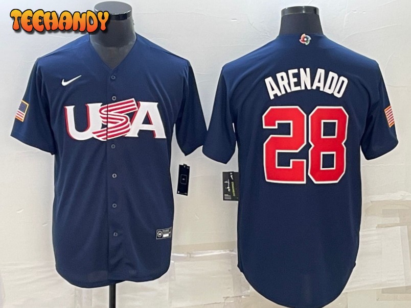 USA Nolan Arenado Navy 2023 World Baseball Classic Jersey