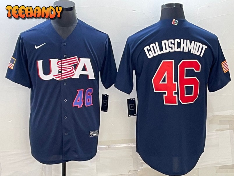 USA Paul Goldschmidt Navy Royal 2023 World Baseball Classic Jersey