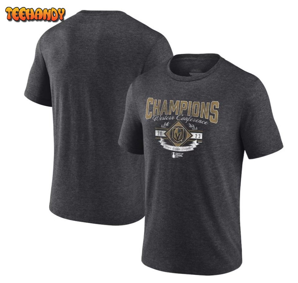 Vegas Golden Knights 2023 Western Conference Champions Icing Tri-Blend T-Shirt