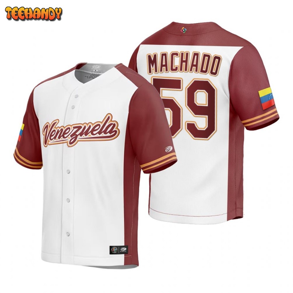 Venezuela Andres Machado White Replica 2023 World Baseball Classic Jersey