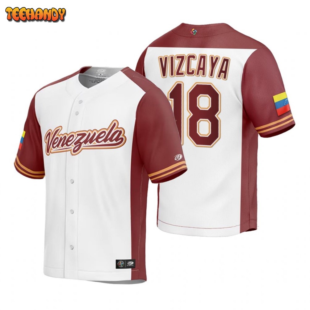 Venezuela Anthony Vizcaya White Replica 2023 World Baseball Classic Jersey