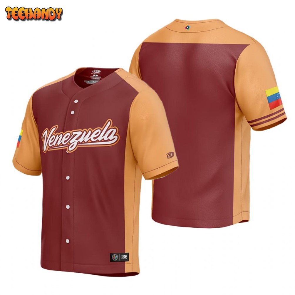 Venezuela Burgundy 2023 World Baseball Classic Jersey