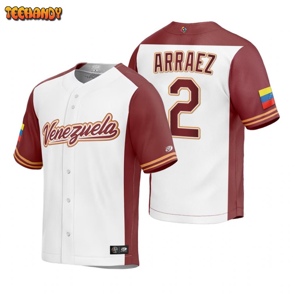 Venezuela Luis Arraez White Replica 2023 World Baseball Classic Jersey