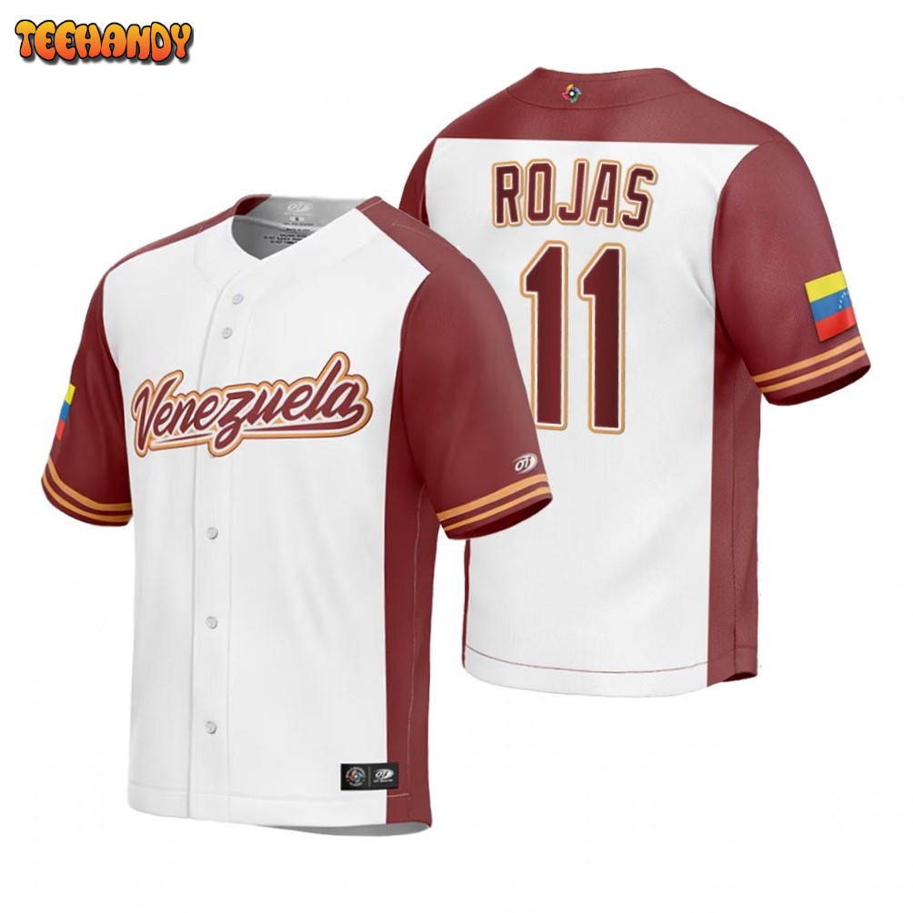 Venezuela Miguel Rojas White Replica 2023 World Baseball Classic Jersey