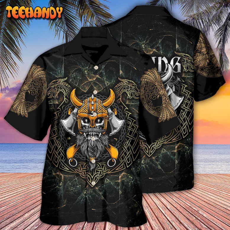 Viking Skull King Darkness Hawaiian Shirt