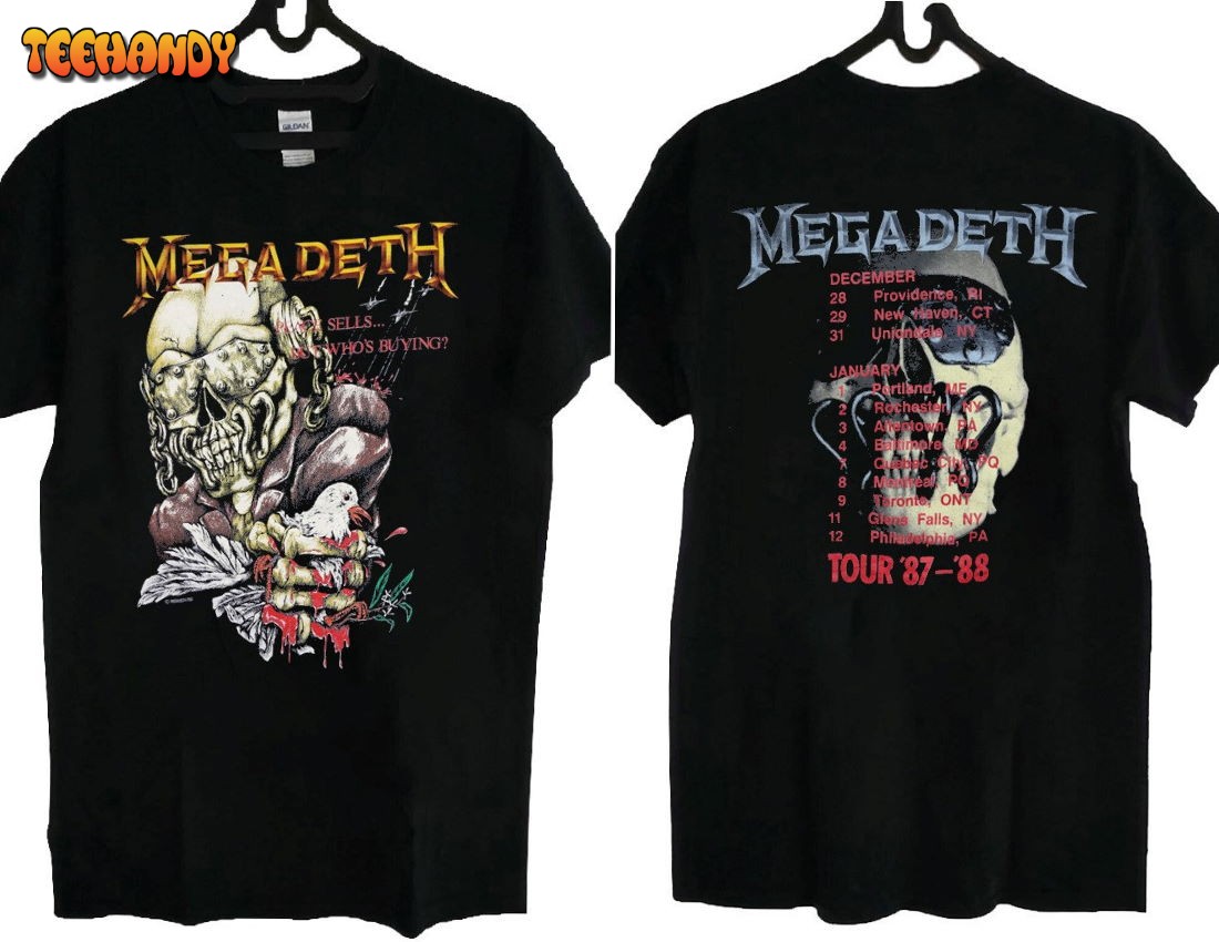 Vintage Megadeth Peace Sells Tour ’87-’88 T-Shirt, Peace Sells But Who’s Buying T-Shirt