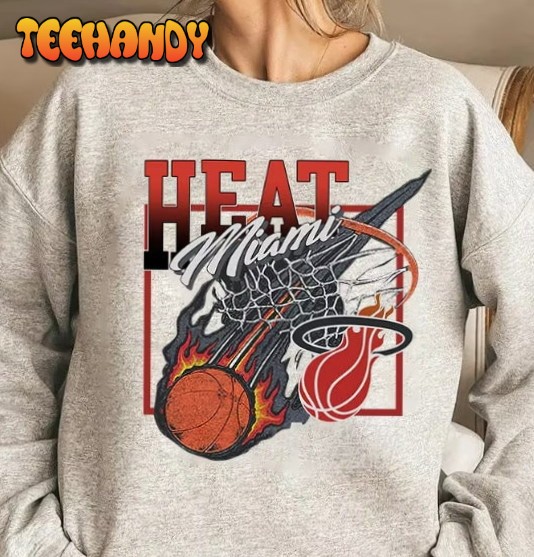 Vintage Miami Heat Sweatshirt, Vintage Miami Basketball Sweatshirt