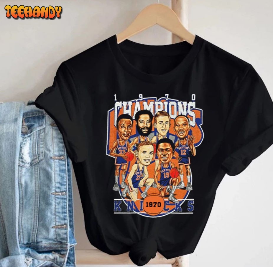 Vintage New York Basketball Champions 1970 Retro Black T Shirt