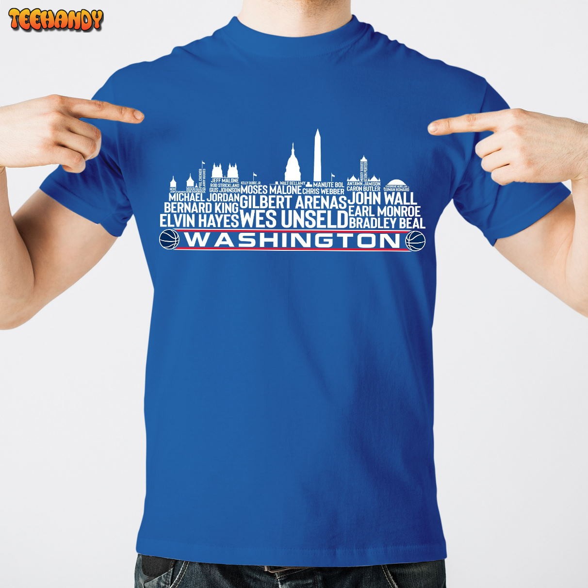 Washington Basketball Team All Time Legends, Washington, DC Skyline Unisex T Shirt