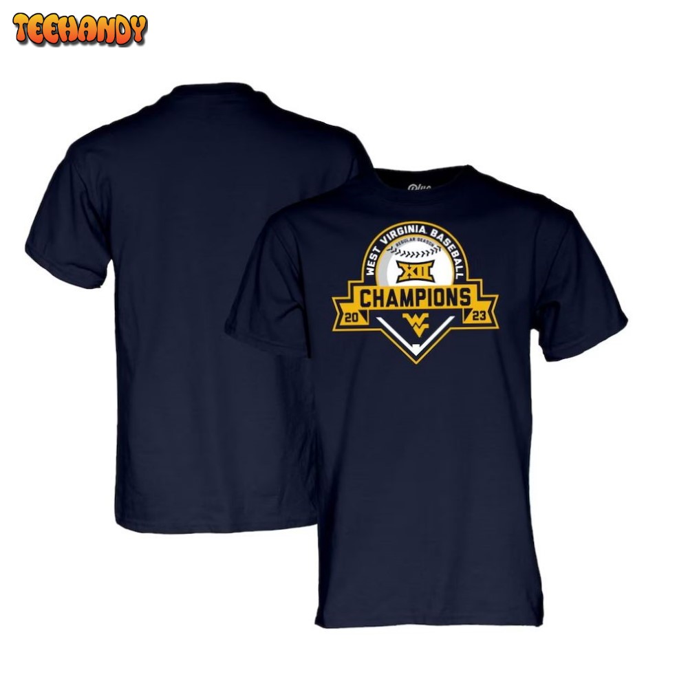 West Virginia Mountaineers 2023 Big 12 Baseball Regular Season Champions T-Shirt