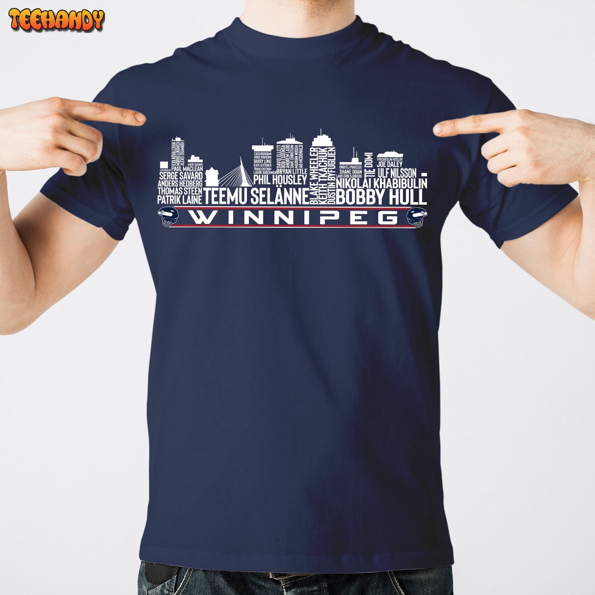 Winnipeg Hockey Team All Time Legends, Winnipeg City Skyline Unisex T Shirt