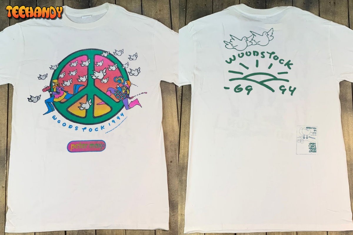 Woodstock ’94 Peter Max Concert Festival T-Shirt, Woodstock Concert 1994 T-Shirt