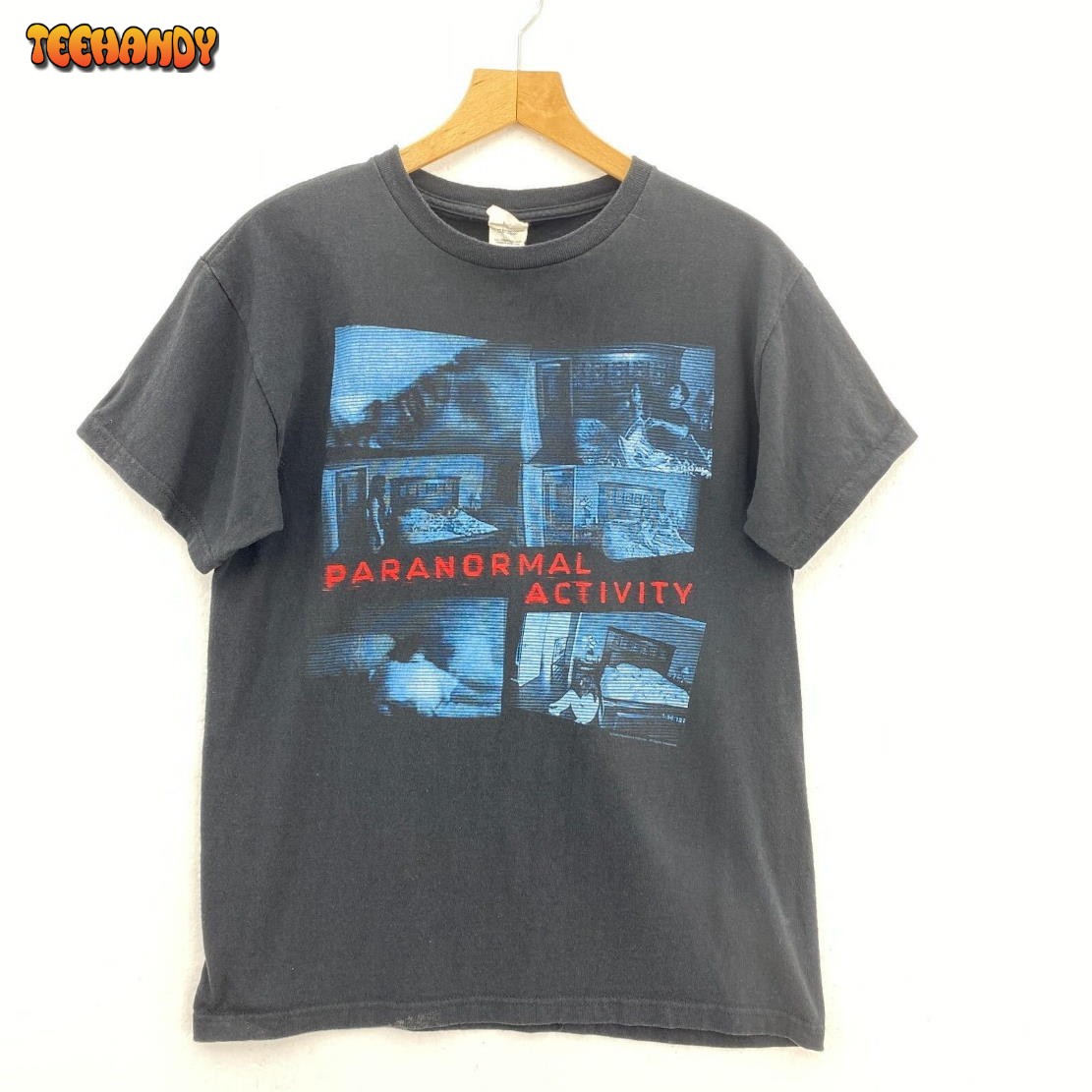 2009 Paranormal Activity Movie Vintage Black T-Shirt