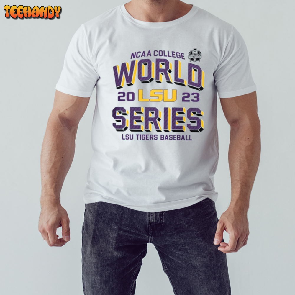 2023 NCAA College World Series LSU Tigers White Cws Bound T-Shirt