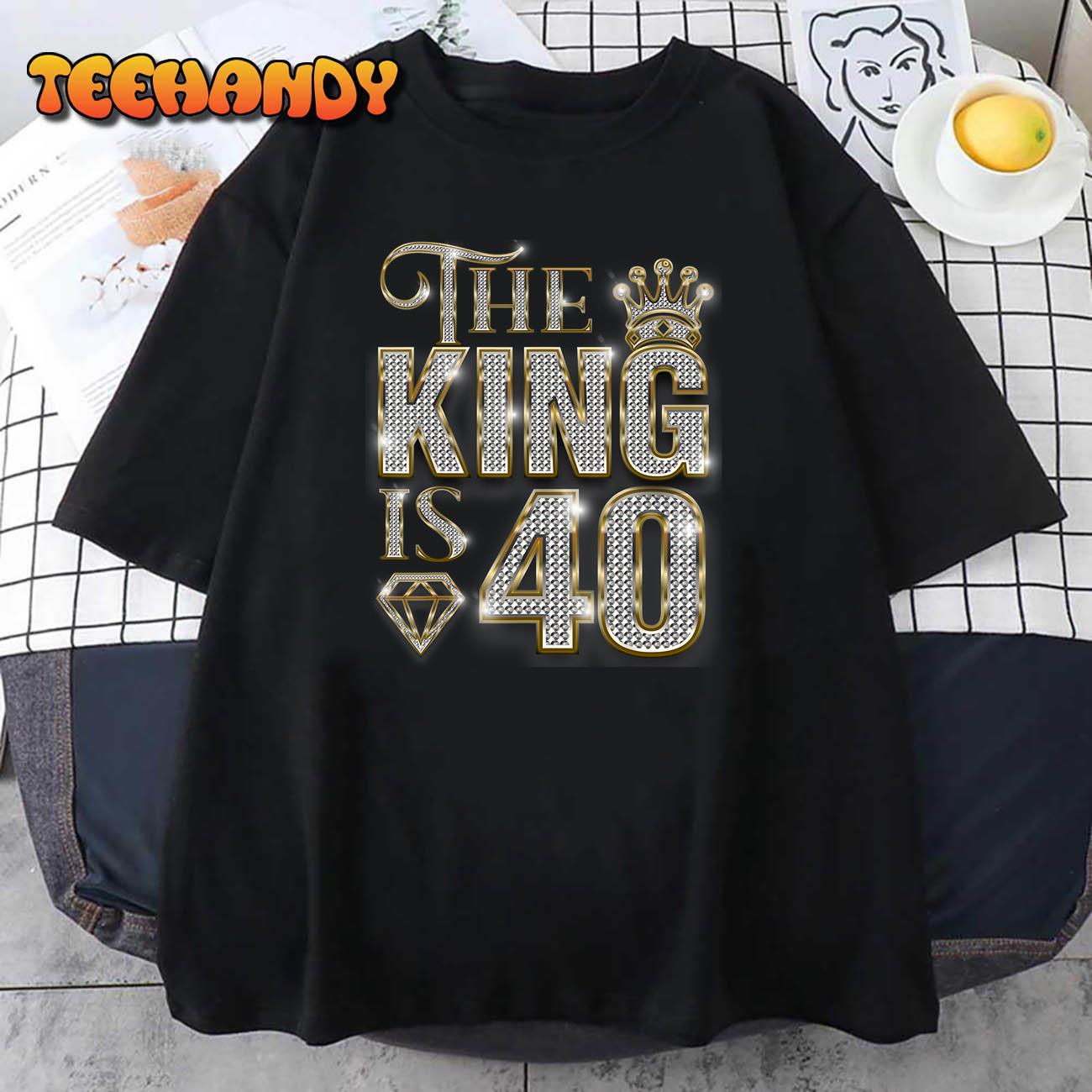 40th Birthday Decorations 1983 Birthday The King Is 40 T-Shirt