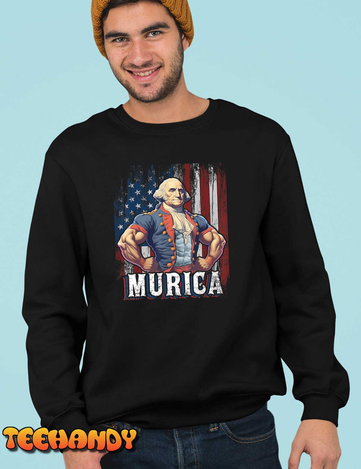 4th of July Patriotic Funny George Washington July 4th T-Shirt