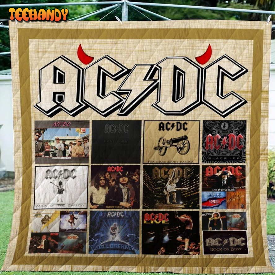 AcDc Washable Handmade Cotton Quilt Blanket