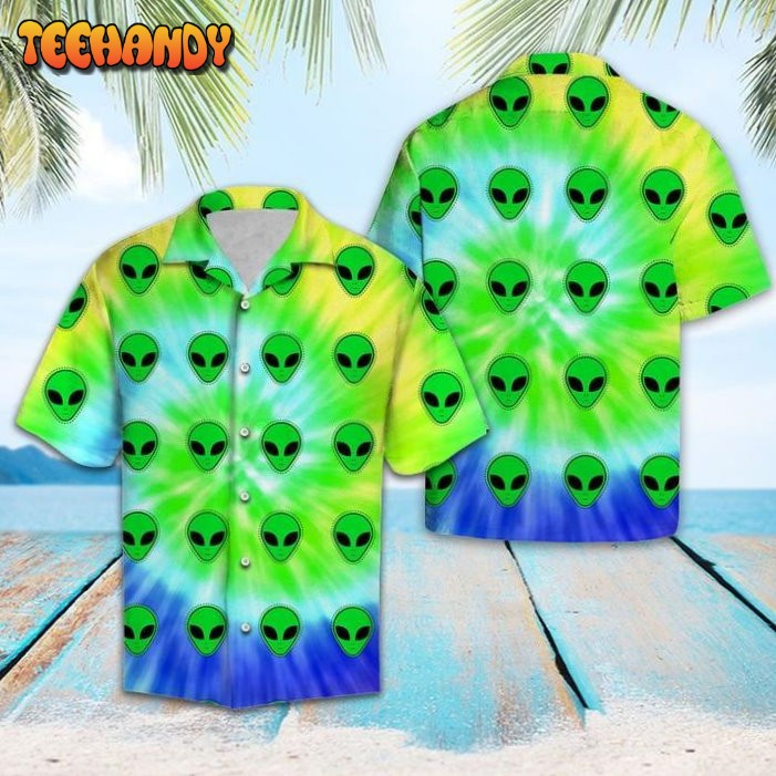 Alien Tiedye Hawaiian Shirt