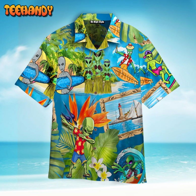 Alien Tropical Summer Hawaiian Shirt