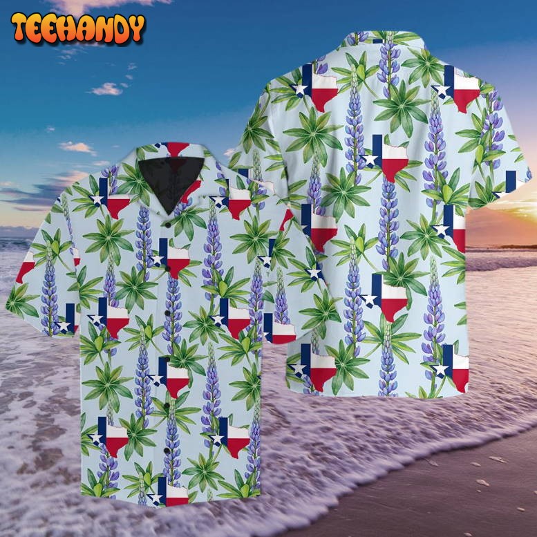 Amazing Texas Bluebonnet Aloha Hawaiian Shirt