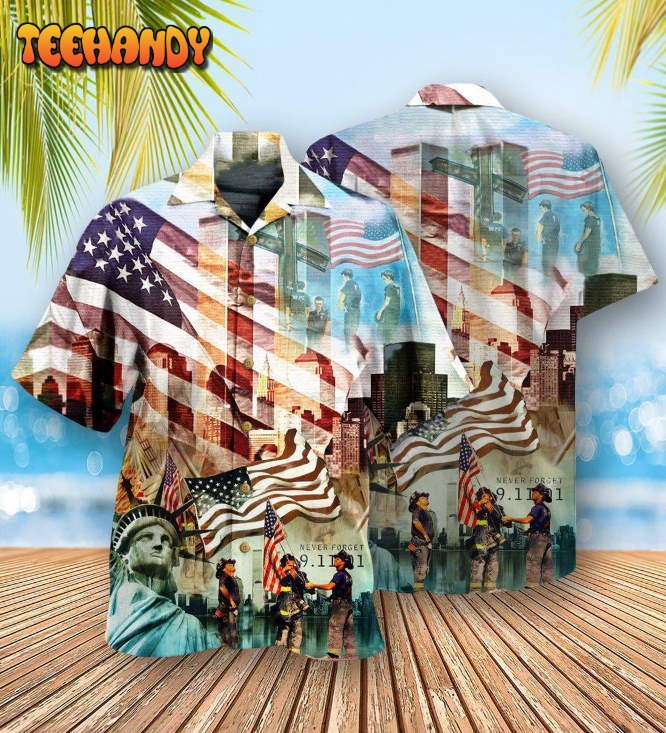 America Never Forgotten Tower Challenge Statue of Liberty Hawaiian Shirt