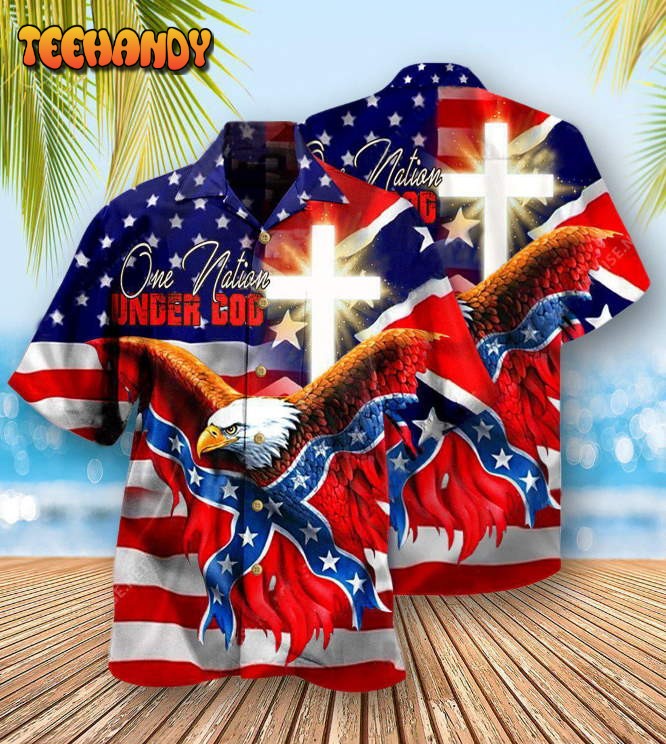 America One Nation Under God Patriotism Hawaiian Shirt