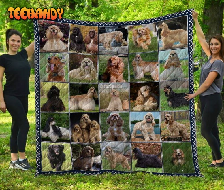 American Cocker Spaniel 3D Quilt Blanket