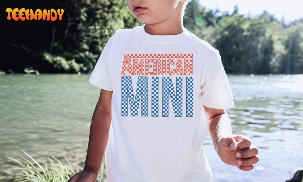 American Mini 4th of July shirt, Retro kids USA Shirts