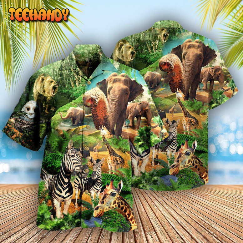 Animals Love And Conserve Our Wildlife and Diversity Hawaiian Shirt