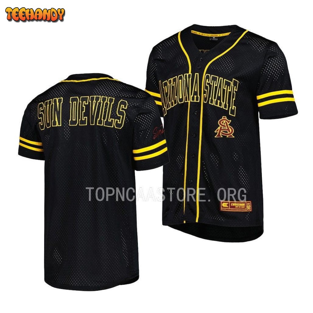 Arizona State Sun Devils Free Spirited Black College Baseball Jersey